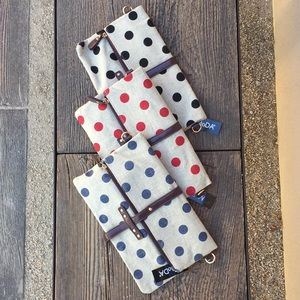 3/$20 {MoDA}Polka Dot Canvas Clutch
